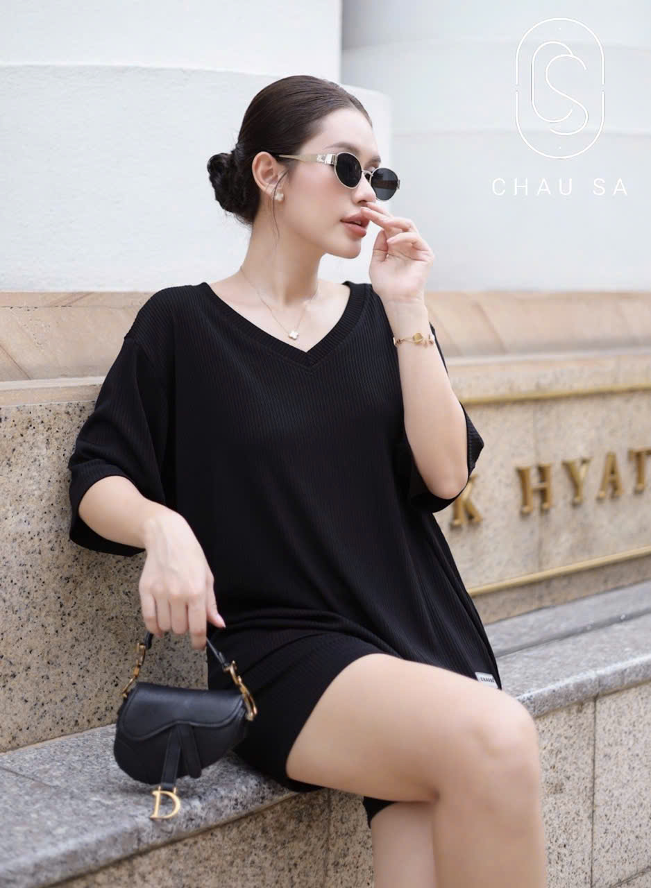 Set biker cổ tròn