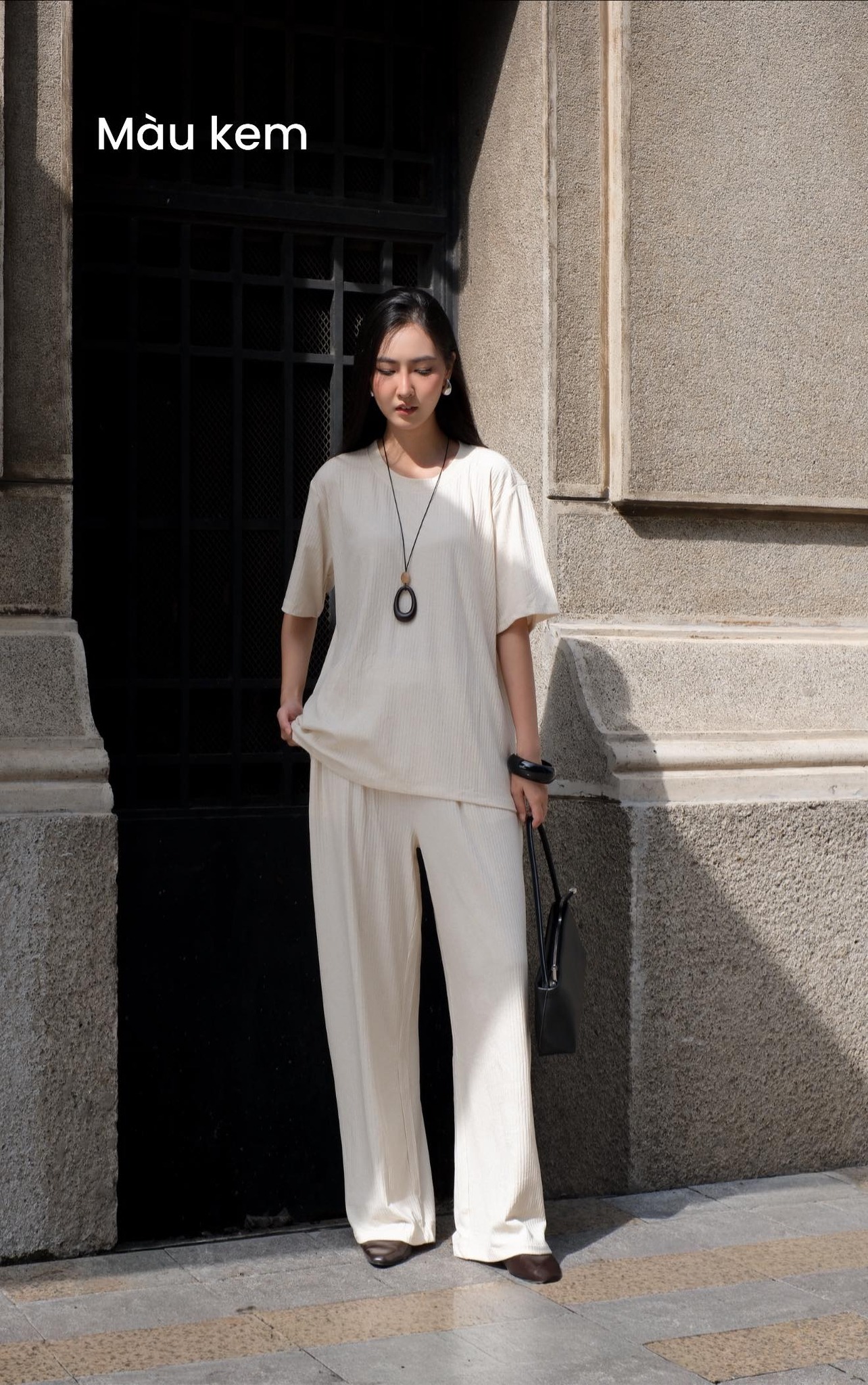 Set thun gân len lụa